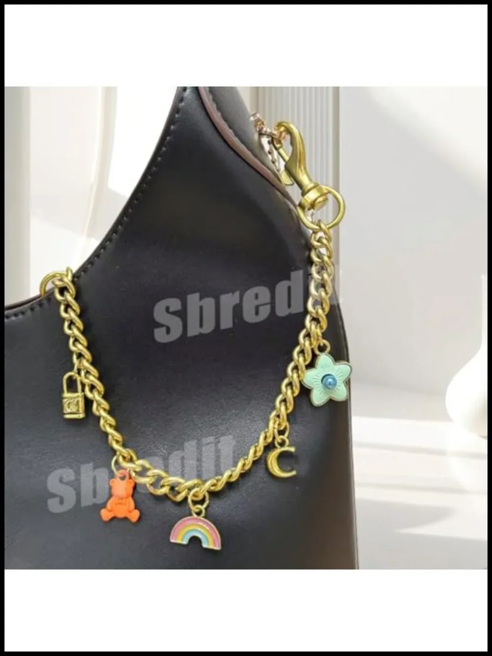 Metal Bag Charm for Women, Stylish Purse Charm Handbag Keychain Accessory